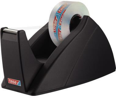 tesa Tischabroller Easy Cut 57421 rot/blau – Wellenmesser, rutschfest, nachfüllbar