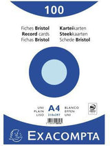 Exacompta Karteikarten DIN A4 blanko gelb 205 g/m² 100 Stück PEFC