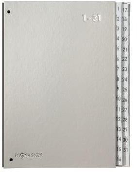 PAGNA Pultordner 24329-01 DIN A4 1-31, 32 Fächer, Polypropylen, rot