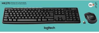 Logitech Tastatur-Maus-Set MK270 – Kabellos, 2,4 GHz, QWERTZ, USB-Nano-Empfänger
