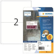HERMA Folienetikett SPECIAL 210 x 148,5 mm weiß, 50 Etiketten, extrem stark haftend, witterungsbeständig