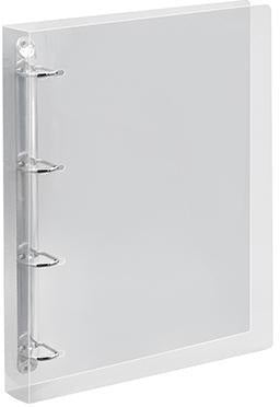 VELOFLEX Ringbuch Crystal DIN A4 4-Ring Ø25mm transparent – Kratzunempfindlich in Streifenoptik