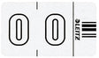 LEITZ Ziffernsignal 0 Orgacolor 66000000 23x30mm weiß 100 St./Pack.