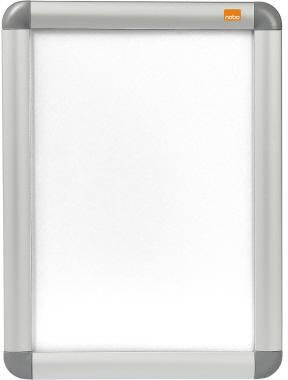 NOBO Plakatrahmen A4 Premium Plus Bilderwechselrahmen Aluminium silber mit Befestigungsset