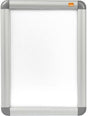 NOBO Plakatrahmen A4 Premium Plus Bilderwechselrahmen Aluminium silber mit Befestigungsset