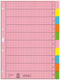LEITZ Ordnerregister DIN A4 blanko 10-teilig aus recyceltem Tauenpapier, mehrfarbig