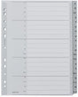 LEITZ A-Z Register 12600000 DIN A4 20teilig PP grau mit beschriftbarem Deckblatt