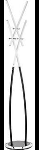 ALCO Garderobenständer 2876-10 182 cm Metall schwarz/weiß mit 6 Chromhaken