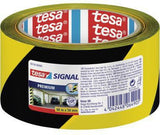 tesa Signalklebeband Premium 50 mm x 66 m gelb/schwarz – Warnband für Markierung und Sicherheit