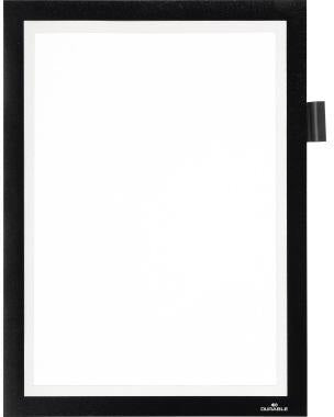 DURABLE Magnetrahmen MAGNETIC NOTE DIN A4 schwarz – Selbstklebender Informationsrahmen