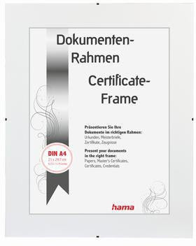 Hama Bilderrahmen Clip-Fix 21x29,7 cm rahmenlos transparent DIN A4