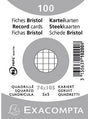 Exacompta Karteikarte DIN A7 kariert weiß 100 St./Pack. – 205 g/m², PEFC