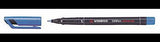 STABILO Folienstift OHPen 841/41 S – Permanent blau, 0,4 mm, bis 72 Std. Austrocknungsschutz