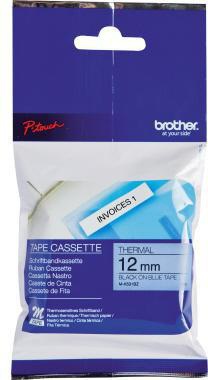 Brother Schriftbandkassette MK531BZ 12 mm x 8 m – Original P-touch Band, schwarz auf blau