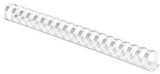 Fellowes Plastikbinderücken COMB 5346604 14mm weiß 100 St./Pack. – DIN A4, 21 Ringe, US-Teilung