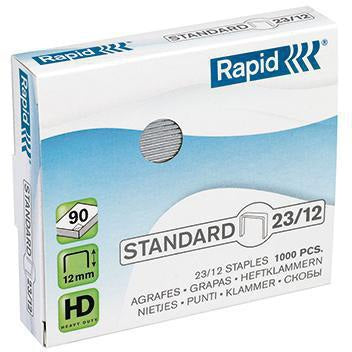 Rapid Heftklammern Standard 23/12 – 1.000 Stück, verzinkter Stahl, für Blockheftgeräte HD110/HD210