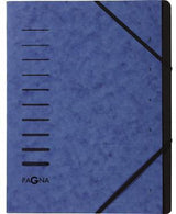 PAGNA Ordnungsmappe 40058-01, 7 Fächer, DIN A4, roter Pressspankarton, mit Gummizugverschluss