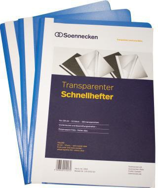 Soennecken Schnellhefter 2970 DIN A4 PP sortiert 10 St./Pack. mit Beschriftungsstreifen