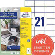 AVERY ZWECKFORM Universaletikett 3481-10 70x41mm weiß – 210 Etiketten für Home Office