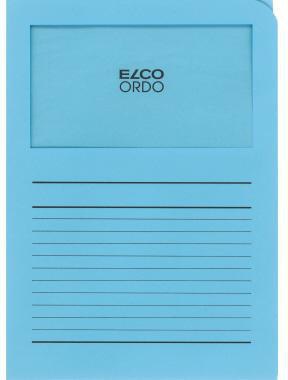 ELCO Sichtmappe Ordo classico A4 blau, 100 St./Pack. – mit Sichtfenster