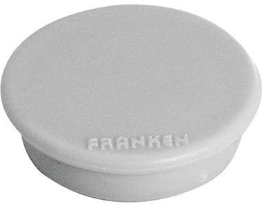 FRANKEN Haftmagnete HMS36 12 rund 38 mm grau, 10 Stück – 2,5 kg Haftkraft