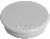 FRANKEN Haftmagnete HMS36 12 rund 38 mm grau, 10 Stück – 2,5 kg Haftkraft