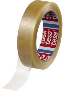 tesa Klebefilm 04204 25mm x 66m – Unsichtbares PVC Klebeband für Verpackung und Tresen