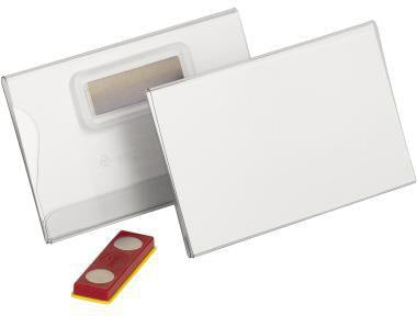 DURABLE Namensschild 824419 90x54 mm transparent Magnet 25 Stück
