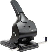 RAPESCO Registraturlocher ALU 65 – 65 Blatt, Anschlagschiene, Metall/Kunststoff, schwarz