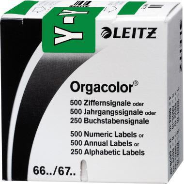 Leitz Buchstabensignal Orgacolor 66211000 L dunkelgrün 250 Stück selbstklebend