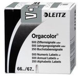 Leitz Buchstabensignal Orgacolor I grau 250 Stück selbstklebend für Registratur