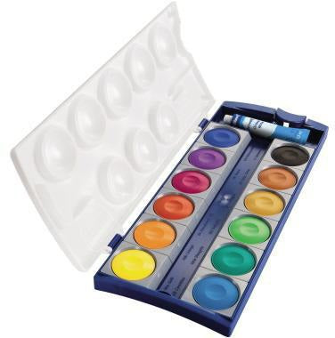 Pelikan Farbkasten 735K/12 – 12 Farben + Deckweiß, DIN 5023, Made in Germany