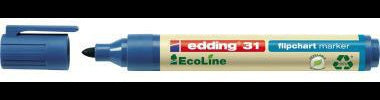 edding Flipchartmarker 31 EcoLine rot – 1,5-3 mm Rundspitze, nachfüllbar, Made in Germany