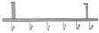 ALCO Türgarderobe 2839 – Edelstahl gebürstet, 6 Haken, 60 cm, silber