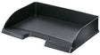 LEITZ Briefablage Standard Plus 52180095 – Stabile DIN A4 Querablage, schwarz, stapelbar