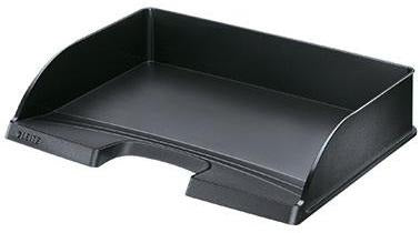 LEITZ Briefablage Standard Plus 52180095 – Stabile DIN A4 Querablage, schwarz, stapelbar