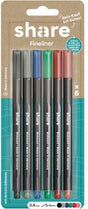 SHARE Fineliner Y-11-11-02 sortiert 6 Stück – 0,4 mm, 85 % nachwachsende Rohstoffe, 6 Farben