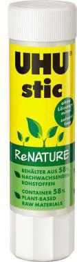 UHU Klebestift stic ReNATURE 8g – 98 % natürliche Klebemasse, 100 % recycelbar