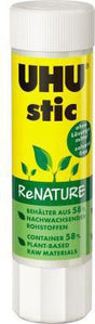 UHU Klebestift stic ReNATURE 8g – 98 % natürliche Klebemasse, 100 % recycelbar