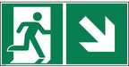 E001 Rettungsweg rechts abwärts