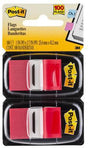 Post-it Haftstreifen Index Standard 680-RD2, 50 Blatt, rot, 2 Stück pro Pack – zum Markieren und Strukturieren