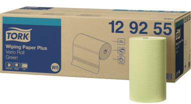 TORK Wischtuch 129255 2-lagig grün 200 Blatt/Rolle, 10 Rollen – Mehrzweck-Tücher für W5-System