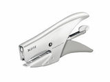 LEITZ Heftzange WOW 55312001 – Metall, 15 Blatt, perlweiß, inkl. 1.000 Heftklammern