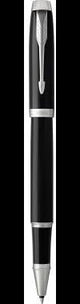 PARKER IM Tintenroller C.C. Schwarz – Rollerball mit Chrom-Zierteilen und weicher Spitze