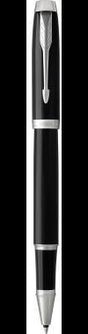 PARKER IM Tintenroller C.C. Schwarz – Rollerball mit Chrom-Zierteilen und weicher Spitze