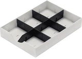 styro Schublade styrodoc 268-405.95 – 23 x 5,3 x 32 cm, schwarz, inkl. 1 Längs-/2 Querstege