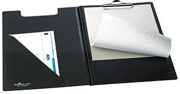 DURABLE Klemmbrettmappe A4 Schwarz mit Blockarretierung und Dreiecktasche