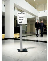 DURABLE Bodenständer INFO SIGN STAND A3 – Aluminium-Infodisplay, höhenverstellbar, Innenbereich