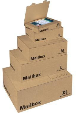 ColomPac Versandkarton Mailbox CP 098.04 L braun – 1-wellig, Steckverschluss, FSC, wiederverschließbar