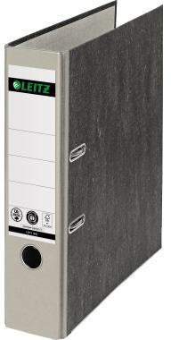 LEITZ Ordner 1080 DIN A4 80 mm gelb mit 180° Präzisionshebelmechanik und Wolkenmarmor